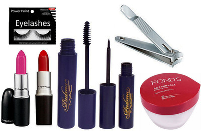 POWER POINT eyelashes, mac lipstick , liner & mascara, pond's miracle day cream,nail cutter ( set of 7 )(Set of 7)
POWER POINT eyelashes, mac lipstick , liner & mascara, pond's miracle day cream,nail cutter ( set of 7 )(Set of 7)