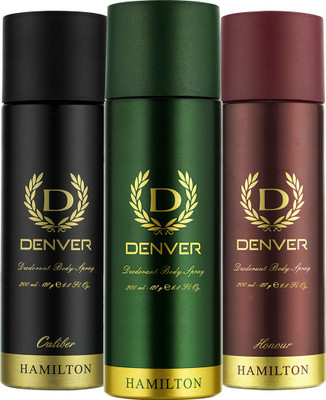 Denver Hamilton, Caliber & Honour Combo Deodorant Spray - For Men(600 ml, Pack of 3)
Denver Hamilton, Caliber & Honour Combo Deodorant Spray - For Men(600 ml, Pack of 3)