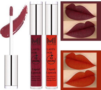 MI Fashion Liquid Matte Lipsticks |Waterproof|Smudge Proof| Made in India|and|Long Lasting| Set of 2 Lipsticks(Red Mart Liquid Lipstick,Orange Pulp Liquid Lipstick)
MI Fashion Liquid Matte Lipsticks |Waterproof|Smudge Proof| Made in India|and|Long Lasting| Set of 2 Lipsticks(Red Mart Liquid Lipstick,Orange Pulp Liquid Lipstick)