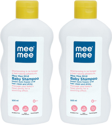 MeeMee Mild Baby Shampoo with Fruit Extracts - 500 ml Pack of 2(500 ml)