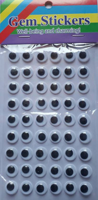 BuyDBest Eyes Sticker Round Shape 1 CM