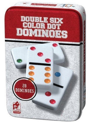 Emob Double Six Color Dot Dominoes Learning and Matching Board Game with Metal Tin Case Board Game
Emob Double Six Color Dot Dominoes Learning and Matching Board Game with Metal Tin Case Board Game