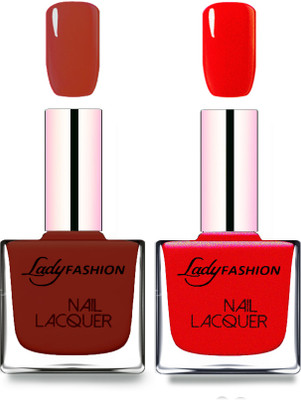 Lady Fashion Cube Shaped Made In India Nail Polish Coffee, Red(Pack of 2) 
Lady Fashion Cube Shaped Made In India Nail Polish Coffee, Red(Pack of 2)