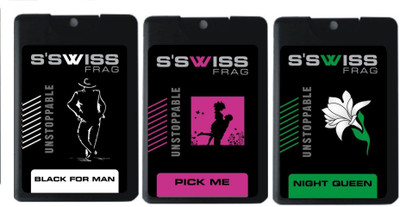 S'SWISS BLACK FOR MAN PICK ME AND NIGHT QUEEN COMBO POCKET PERFUME Perfume - 60 ml(For Men & Women)
S'SWISS BLACK FOR MAN PICK ME AND NIGHT QUEEN COMBO POCKET PERFUME Perfume - 60 ml(For Men & Women)