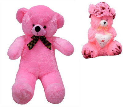 Samayra Toys Combo Offer Large Cute Pink Teddy Bear 4 Feet & Teddy bear with Cap I Love you heart 40 Cm - 120 cm(Pink)
Samayra Toys Combo Offer Large Cute Pink Teddy Bear 4 Feet & Teddy bear with Cap I Love you heart 40 Cm - 120 cm(Pink)