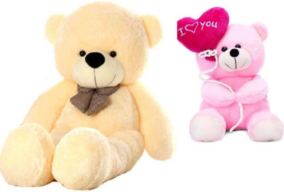 Samayra Toys Combo Offer Large Cute Cream Teddy Bear 4 Feet & Small Balloon Teddy Bear with I Love You heart 18 Cm - 120 cm(Pink)
Samayra Toys Combo Offer Large Cute Cream Teddy Bear 4 Feet & Small Balloon Teddy Bear with I Love You heart 18 Cm - 120 cm(Pink)