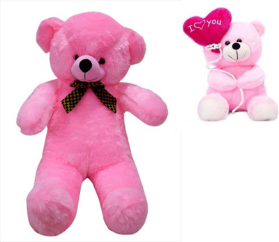 Samayra Toys Combo Offer Large Cute Pink Teddy Bear 4 Feet & Small Balloon Teddy bear with I Love you heart 18 Cm - 120 cm(Pink)
Samayra Toys Combo Offer Large Cute Pink Teddy Bear 4 Feet & Small Balloon Teddy bear with I Love you heart 18 Cm - 120 cm(Pink)