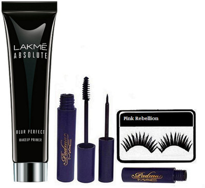 Pink Rebellion Eyelashes & Absolute Blur Perfect Makeup Primer With Padma Eyeliner+Mascara(Set of 4)
Pink Rebellion Eyelashes & Absolute Blur Perfect Makeup Primer With Padma Eyeliner+Mascara(Set of 4)