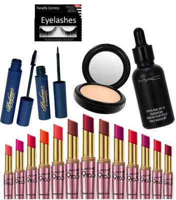 FANCIFY COMBO Eyelashes & Hyper Real Foundation & Compact & Padma Eyeliner 7 Mascara & Lipstick (pack of 13)(Set of 18)
FANCIFY COMBO Eyelashes & Hyper Real Foundation & Compact & Padma Eyeliner 7 Mascara & Lipstick (pack of 13)(Set of 18)