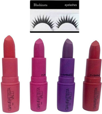 Blushinsta Giambattista lipstick set 4 and Eyelashes(Set of 5)