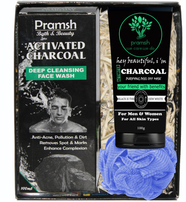 PRAMSH Gift Pack Of Activated Charocal Peel Off Mask 100gm & Face Wash 100gm Box & Loofa (Pack of 3)(Set of 3)
PRAMSH Gift Pack Of Activated Charocal Peel Off Mask 100gm & Face Wash 100gm Box & Loofa (Pack of 3)(Set of 3)