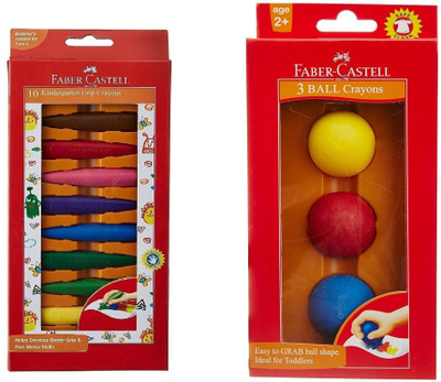 Faber-Castell 10 Kindergarten grip, 3 ball kindergarten Crayons(Set of 2, Multicolor)
Faber-Castell 10 Kindergarten grip, 3 ball kindergarten Crayons(Set of 2, Multicolor)