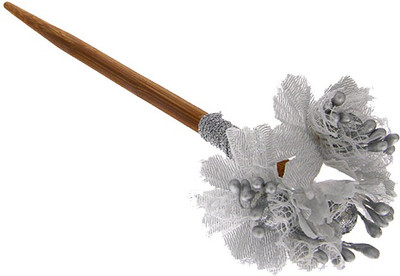 Anuradha Art jewellery Hair Bun Stick Bun Stick(Silver)
