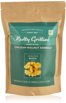 Nutty Gritties Chilean Kernels Walnuts(223 g, Pouch)