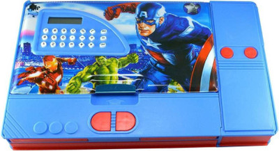 Browner Dual Sharpner With Calculator Avengers Art Plastic Pencil Boxes(Set of 1, Blue)
Browner Dual Sharpner With Calculator Avengers Art Plastic Pencil Boxes(Set of 1, Blue)