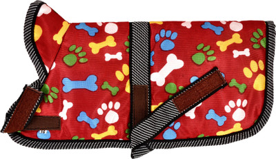 Leather Craft Coat for Dog(MULTICOLOR RED