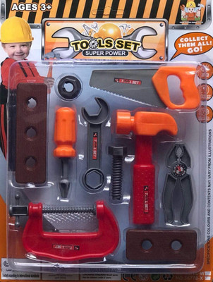 New Pinch Popular Tool Set Toy, Pretend Play Set, Construction Tools, Role Play Engineer Workshop Tool Kit for Kids (Small)