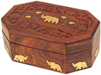 sri balajee Brown Wooden Jewellery Box vanity box Vanity Box(Brown)