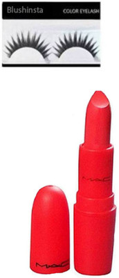 Blushinsta lipstick with Eyelashes(Set of 2)