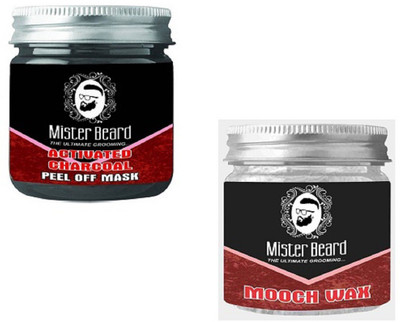 MISTER BEARD PEEL OF MASK 100GM WITH MOOCH WAX 100GM(Set of 2)