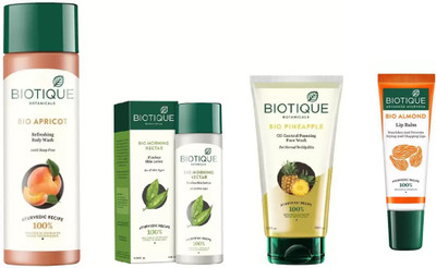 BIOTIQUE BIO Apricot Refreshing Body Wash, Morning Nectar Flawless Skin Moisturizer, Pineapple Oil Control Foaming Face Wash, LIP BAKM(Set of 4)
BIOTIQUE BIO Apricot Refreshing Body Wash, Morning Nectar Flawless Skin Moisturizer, Pineapple Oil Control Foaming Face Wash, LIP BAKM(Set of 4)