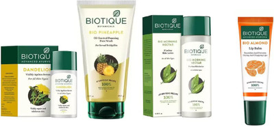 BIOTIQUE BIO Ageless Lightening Serum, Pineapple Oil Control Foaming Face Wash, Morning Nectar Flawless Skin Moisturizer , LIP BALM(Set of 4)
BIOTIQUE BIO Ageless Lightening Serum, Pineapple Oil Control Foaming Face Wash, Morning Nectar Flawless Skin Moisturizer , LIP BALM(Set of 4)