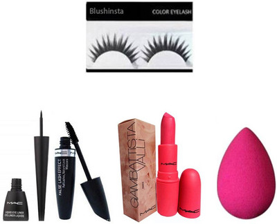blushinsta combo set of eyelashes eyeliner eyemascara sponge puff giambattista lipstick(Set of 5)
blushinsta combo set of eyelashes eyeliner eyemascara sponge puff giambattista lipstick(Set of 5)