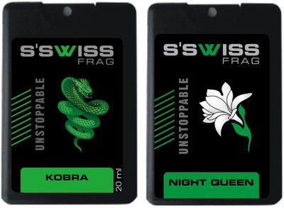 S'SWISS kobra and night queen combo Pack - 40 ml Pocket Perfume - For Men & Women(40 ml, Pack of 2)
S'SWISS kobra and night queen combo Pack - 40 ml Pocket Perfume - For Men & Women(40 ml, Pack of 2)