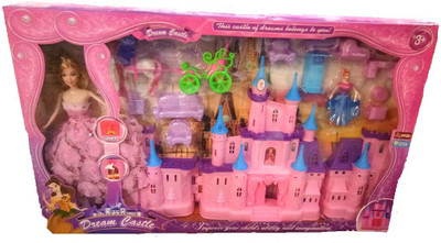 collectionmart Dream Castle Doll House for Kids(Pink)