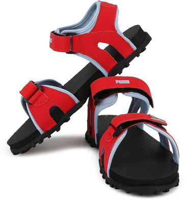 Puma Boys & Girls Velcro Sports Sandals(Red