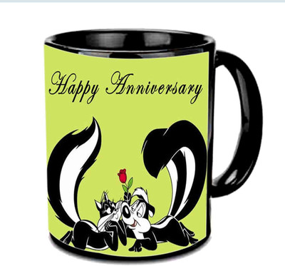 Raj Laxmi Lovely Cats Love Design Happy Anniversary Multicolor Ceramic Mug(350 ml), Black
Raj Laxmi Lovely Cats Love Design Happy Anniversary Multicolor Ceramic Mug(350 ml), Black