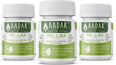 AADAR RE-LAX â Natural Relief from Constipation and Gas, 60 Capsules (Pack of 3)(180 No)
AADAR RE-LAX â Natural Relief from Constipation and Gas, 60 Capsules (Pack of 3)(180 No)