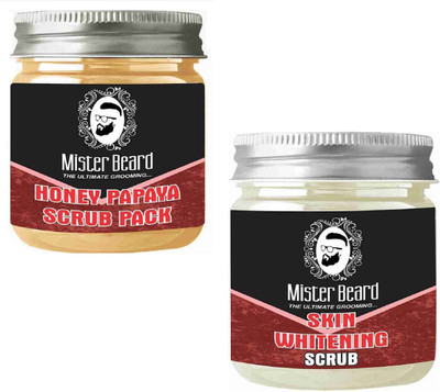 Mister Beard Honey Papaya Scrub Pack 100gm WITH Skin Whitening Scrub 100g(Set of 2)
Mister Beard Honey Papaya Scrub Pack 100gm WITH Skin Whitening Scrub 100g(Set of 2)