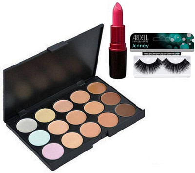 jenney Eyelashes With Mac 15 Shade Concealer Palette, Lady Gaga Pink Shade Lipstick(Set of 3)
jenney Eyelashes With Mac 15 Shade Concealer Palette, Lady Gaga Pink Shade Lipstick(Set of 3)