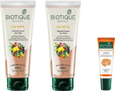 BIOTIQUE BIO WHITE ADVANCED FAIRNESS FACE WASH FOR ALL SKIN TYPES 100ml Face Wash, LIP BALM(Set of 3)
BIOTIQUE BIO WHITE ADVANCED FAIRNESS FACE WASH FOR ALL SKIN TYPES 100ml Face Wash, LIP BALM(Set of 3)