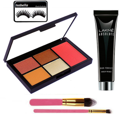 ISABELLA Eyelashes & Nars 4 Shades Eye Shadow,1 Shade Blusher Palette & 2 Makeup Brush & Lakme Blur Perfect Makeup Primer(Set of 5)
ISABELLA Eyelashes & Nars 4 Shades Eye Shadow,1 Shade Blusher Palette & 2 Makeup Brush & Lakme Blur Perfect Makeup Primer(Set of 5)