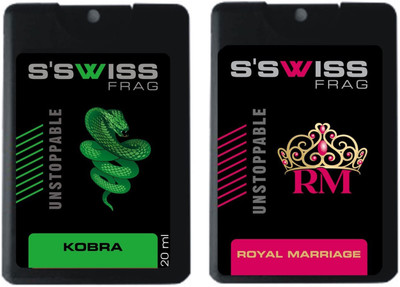 S'SWISS kobra and royal marriage combo Pack - 40 ml Pocket Perfume - For Men & Women(40 ml, Pack of 2)
S'SWISS kobra and royal marriage combo Pack - 40 ml Pocket Perfume - For Men & Women(40 ml, Pack of 2)