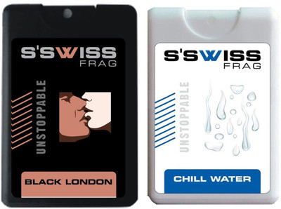 S'SWISS black london and chill water combo Pack - 40 ml Pocket Perfume - For Men & Women(40 ml, Pack of 2)
S'SWISS black london and chill water combo Pack - 40 ml Pocket Perfume - For Men & Women(40 ml, Pack of 2)