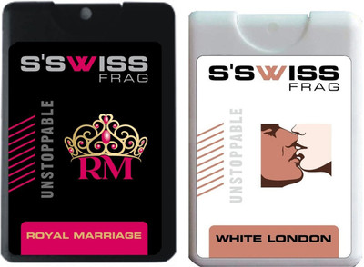 S'SWISS royal marriage and white london Combo Pack - 40 ml Pocket Perfume - For Men & Women(40 ml, Pack of 2)
S'SWISS royal marriage and white london Combo Pack - 40 ml Pocket Perfume - For Men & Women(40 ml, Pack of 2)