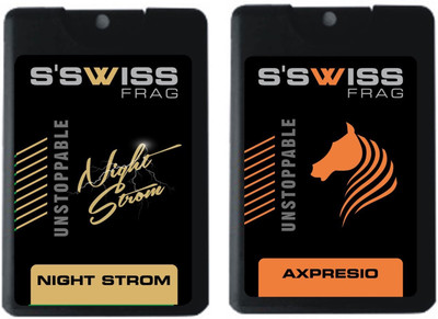 S'SWISS night strom and axpresio Combo Pack - 40 ml Pocket Perfume - For Men & Women(40 ml, Pack of 2)
S'SWISS night strom and axpresio Combo Pack - 40 ml Pocket Perfume - For Men & Women(40 ml, Pack of 2)