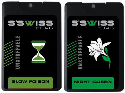 S'SWISS slow poison and night queen combo Pack - 40 ml Pocket Perfume - For Men & Women(40 ml, Pack of 2)
S'SWISS slow poison and night queen combo Pack - 40 ml Pocket Perfume - For Men & Women(40 ml, Pack of 2)