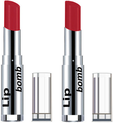Color Fever Creamy Matte Lipstick(Set Of 2 pcs)17-22(Brick Orange, Dark Red)