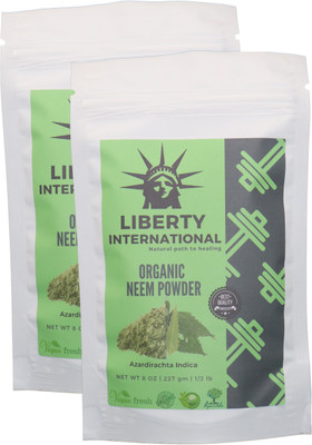LIBERTY INTERNATIONAL 100% Organic Neem Leaves Powder Anti-Dandruff Hair, Acne Face, Anti-Oxidant, Pimple Spot, Blemish Removal (2 x 227 gm ) NT10(454 g)
LIBERTY INTERNATIONAL 100% Organic Neem Leaves Powder Anti-Dandruff Hair, Acne Face, Anti-Oxidant, Pimple Spot, Blemish Removal (2 x 227 gm ) NT10(454 g)