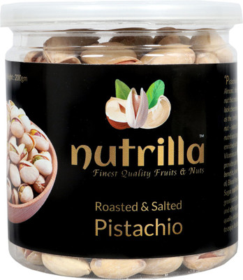 Nutrilla Roasted & Salted Pistachio 200g Pistachios(200 g, Tin)