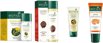 BIOTIQUE BIO Dandelion Ageless Lightening Serum, BERBERRY HYDRATING CLEANSER FOR ALL SKIN TYPES, papaya face wash, LIP BALM(Set of 4)
BIOTIQUE BIO Dandelion Ageless Lightening Serum, BERBERRY HYDRATING CLEANSER FOR ALL SKIN TYPES, papaya face wash, LIP BALM(Set of 4)