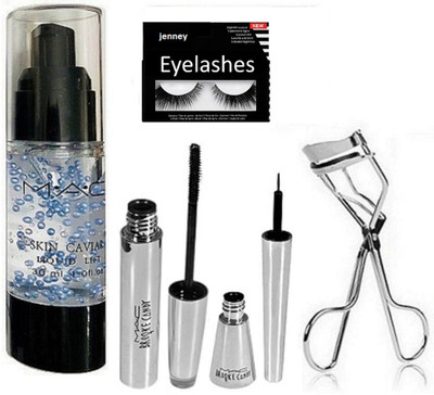jenney Eyelashes, Mac Skin Cavial Primer, Brook Candy Eyeliner & mascara with Eyelashes Curler(Set of 5)
jenney Eyelashes, Mac Skin Cavial Primer, Brook Candy Eyeliner & mascara with Eyelashes Curler(Set of 5)