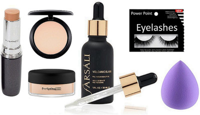 POWER POINT eyelashes, mac stick concealer , compact ,loose powder , volcanic elixir farsali and sponge puff(Set of 6)
POWER POINT eyelashes, mac stick concealer , compact ,loose powder , volcanic elixir farsali and sponge puff(Set of 6)