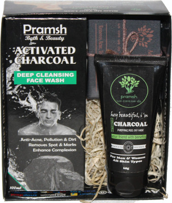 PRAMSH Gift Pack Of Activated Charocal Soap 100gm & Face Wash 100gm Box & Peel Off Mask 60gm (Pack of 3)(Set of 3)
PRAMSH Gift Pack Of Activated Charocal Soap 100gm & Face Wash 100gm Box & Peel Off Mask 60gm (Pack of 3)(Set of 3)