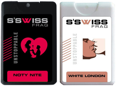 S'SWISS noty nite and white london combo Pack - 40 ml Pocket Perfume - For Men & Women(40 ml, Pack of 2)
S'SWISS noty nite and white london combo Pack - 40 ml Pocket Perfume - For Men & Women(40 ml, Pack of 2)