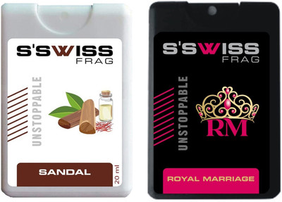 S'SWISS sandal and royal marriage combo Pack - 40 ml Pocket Perfume - For Men & Women(40 ml, Pack of 2)